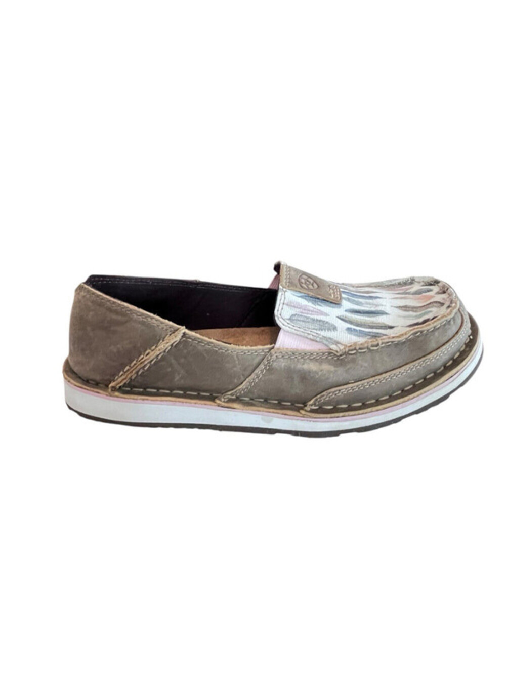 Ariat Slip on Cruiser Shoes Womens Suede Feather Sz 7.5B  10033933    3121.13